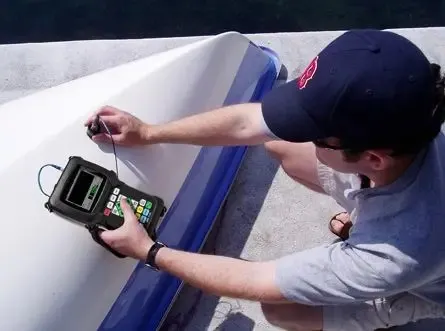 Thickness Gaging of Fiberglass Boat Hulls